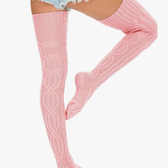 Thigh High Knitted Winter Boot Socks - Picture 6 of 6